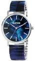 Raptor Colorful Edition Ausgefallene Damenuhr Bunt | Armbanduhr Damen außergewöhnlich mit Zugarmband | Besondere Damenarmbanduhr – Modische Uhr Frauen Senioren (schwarz blau)