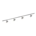 Moderne Nickel satinierte Spurreflektorleuchte IP20 4x40W/GU10