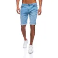 JEEL Herren Kurze Hosen - Slim-Fit Jeans-Shorts - 5-Pocket-Style - Stretch Herren-Shorts - Kurze Hose für Männer - Basic Washed - 2-Hellblau - 36W
