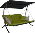 ANGERER Freizeitmöbel GmbH Hollywoodschaukel Swing Smart - Gartenschaukel Made in Germany - Schaukel zum Sitzen, Liegen und Entspannen - inklusive Bett-Funktion - einfache Montage (Hellgrün)