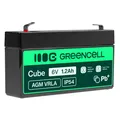 Green Cell AGM Battery Lead Acid VRLA 6V 1.2Ah for toys and alarms - Batterie - Mono (D) (AGM52)