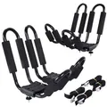 4 X Kajakhalter Kajaktraeger Kajakhalterung Kajakstuetze Bootstraeger Bootshalter Universal Fuer Autodachtraeger Inkl. 4 Allzweckgurte - Costway