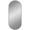 vidaXL Wandspiegel Flurspiegel Spiegel Badspiegel Hängespiegel Dekospiegel Schminkspiegel Badezimmer Garderobe Flur Schwarz 80x35cm Oval