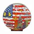 Goebel Dekovase James Rizzi - Living in the USA 30 cm bunt