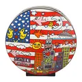 Göbel James Rizzi - Living in The USA Bunt Vase Goebel 26103091 New York aus hochwertiges Porzellan, Mehrfarbig, L/B/H cm: 30.00 / 15.00 30.00