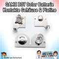 GameBoy Color Batterie Kontakt Feder Gehäuse + Platine GBC Mainboard