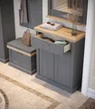Schuhschrank OTTO HOME "Tara", grau (graphit matt, pacific walnut), B:65cm H:51cm T:38cm