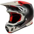 Fly Racing Formula CC Glide, Motocrosshelm - Hellgrau/Rot/Schwarz - S
