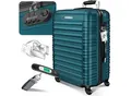 KESSER® Reisekoffer Hartschalen-Koffer Inkl. Kofferwaage + Gepäckanhänger Trolley Gepäck Rollkoffer Zahlenschloss 4 Rollen ABS-Hartschale Teleskopgriff