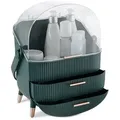 Navaris Badorganizer Make-Up Organizer - Aufbewahrung für Kosmetik - 2 Schubladen (1 St) grün