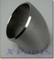 45° Grad EDELSTAHL Bogen 60mm KURZ Rohr V2A Schweißbogen Downpipe Hosenrohr