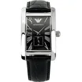 Emporio Armani Herrenuhr Schwarz AR0143 - Silber