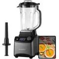 KLAMER Hochleistungsmixer 1800W, 1,75L Standmixer mit Tritan-Mixbehälter, Smoothie Maker mit 28000 U/Min, 9 Programme und 6 Klingen - Grau