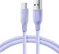 Joyroom Serie S-A34 100W USB-A/USB-C Ladekabel, 1m - Violett, Multi-Farben