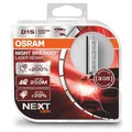 OSRAM XENARC NIGHT BREAKER LASER D1S Next Generation, 200% mehr Helligkeit, HID Xenon-Scheinwerferlampe, 66140XNN-HCB, Duo Box (2 Lampen) Weiß
