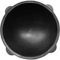 Gusseisen Kasan 22L NAMANGAN mit Deckel – Original Usbekischer Kazan WOK Kessel Campingtopf für BBQ Feuerstelle Outdoor - Schwarz