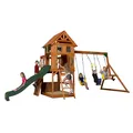 Spielturm mit Rutsche, Schaukel, Kletterwand, Spielhaus, Backyard Discovery