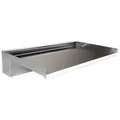 Köhko Poolwasserfall Wasserfall mit extra langem Auslauf-Lippe aus Edelstahl Aquafall matt 50 cm