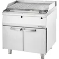 Stalgast Gas-Lavastein-Grill als Standgerät, Serie 700 ND mit V-Rost, 800x700x850 mm