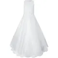 Märchenburg Satinkleid HOCHELEGANTES Kommunionkleid m. Reifrock Spitzenkleid Chiffon Satin - KOMMUNIONKLEID - Maiglöckchen 2026 - 134