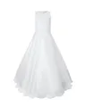 Märchenburg - Maiglöckchen 2026 - Eleganza Blanca, Kommunionkleid, Prinzessinnenkleid m. Reifrock (DE/NL/SE/PL, Numerisch, 134, Regular)
