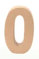 GLOREX 6 2029 140 - Papp - Zahl 0, aus brauner Pappe, ca. 17,5 X 5,5 cm groß, zum bemalen und bekleben, für Serviettentechnik und Décopatch, ideal als Dekoration