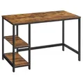 Boxxx Schreibtisch, Braun, Schwarz, Metall, Holzwerkstoff, Vintage, rechteckig, eckig, 60x75x120 cm, Stauraum, seitenverkehrt montierbar, Arbeitszimmer, Schreibtische, Bürotische