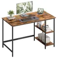 VASAGLE Tisch, Computertisch, Bürotisch, 120 x 60 x 76 cm, moderner Stil, für Arbeitszimmer, Schlafzimmer, Wohnzimmer, vintagebraun-schwarz LWD47X