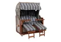 WebaVita Strandkorb Webavita Strandkorb Bali aus rotbraunem Hartholz Grau, BxTxH: 136x95x160 cm, Strandkorb
