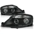 LED Angel Eyes Scheinwerfer passend für Citroen C3 02-09 schwarz