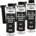 TECPO Benzinadditiv AGR Ventil Reiniger 3X 300ml Motorsystemreiniger Katalysator Lambdasonde Drosselklappe Injektor Additiv