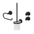 LENZ Bad-Accessoire-Set "NERO", Schwarz-matt, Montageart: Kleben oder Bohren