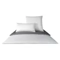 JOOP! Mako-Satin-Bettwäsche-Garnitur Micro Pattern Farbe silber Größe 135x200+80x80cm