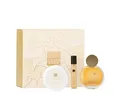 AVON Cosmetics Eau de Parfum Far Away 50ml Geschenkset, Taschenspray, Körpermousse für Damen, 3-tlg., Limitierte Edition mit verführerischen orientalischen Noten