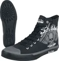 Rock Rebel by EMP Uni schwarze Sneaker mit Totenkopf-Print EU38