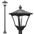 Outsunny Solar Laterne Gartenlaterne Gartenleuchte mit LED 30 Lumen H120cm - Schwarz