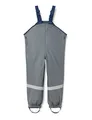 Playshoes Matschhose Regenlatzhose Ungefüttert Unisex Kinder Wind- und wasserdichte Regenhose Regenbekleidung, dunkelgrau, 80