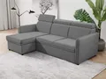 MIRJAN24 Ecksofa Barcelo Mini, mit Bettkasten und Schlaffunktion, Einstellbare Kopfstützen, 220x140x84-96 cm