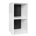 FineBuy Standregal Holz 30x60x30 cm Modern Regal Klein, Wandregal Ablageregal Schmal, Kleines Bücherregal 2 Ablagefächer, Schmales Design Holzregal Nischenregal Schwarz