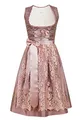 Edelnice Trachtenmode Exklusives Designer Midi Dirndl Madeleine inkl. Spitzen Dirndlschürze und Charivari Gr. 32-56, Rosa, 56