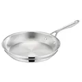 Jamie Oliver by Tefal Cook Smart Bratpfanne 28cm, unbeschichteter Edelstahl, induktionsgeeignet, Thermo-Fusion Boden, recycelbar, genieteter Griff, Edelstahl, E3110655