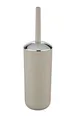 WENKO WC-Garnitur Brasil, hochwertiger Bürstenhalter mit mattierter Oberfläche aus bruchsicherem Kunststoff, BPA-frei, ideal für Bad & Gäste WC, inklusive Toilettenbürste, Ø 10 x 37 cm, Taupe