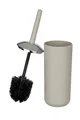 WENKO Brasil WC-Garnitur mit mattierter Oberfläche Taupe Kunststoff Ø 10 x 37 cm