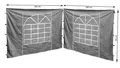 Quick Star Pavillonseitenteil 2 Seitenteile mit PVC Fenster Sahara 300x195cm Grau, 300x193 cm, 2 Seitenteile mit PVC Fenster 300x193cm Grau, Passend für Pavillons der Größe 3x3 Meter und Sahara Pavillon 3x3m