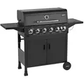 Gasgrill, Schwarz, Metall, 141x109x52 cm, Grills & Outdoor-Küchen, Gasgrills