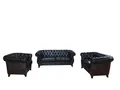 Edle Chesterfield Sofagarnitur Leder 3/2/1 Manchester UVP*6.990,- Braun