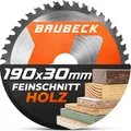 Sägeblatt 190x30 +16/20/25.4mm Reduzierringe, 48Z, 1.6mm Schnitt in Holz mit ...