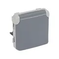 Legrand 069575 Steckdose Modular 69575 1fach FR AP grau Plexo IP44