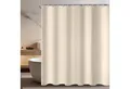 Lerores Duschvorhang Duschvorhang 180x180cm Beige Wasserdicht Antischimmel Stoff 12 Ringe