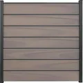 Zaun Hauptelement GroJa Solid Grande Premium inkl. Zierleisten Stecksystem ohne Pfosten 180 x 180 cm bi-color co-extrudi
